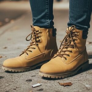 NWT Le Chateau 7 Indie Sleeze Grunge  Gorpcore Hiking Vegan Lace Up Combat Boots